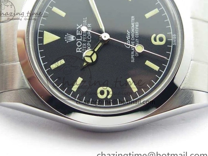 Aaa replica Dial Vintage Black Markers SS 3545 Cartier On Practical Ref.1016 A23J Cream Bracelet Explorer 1103